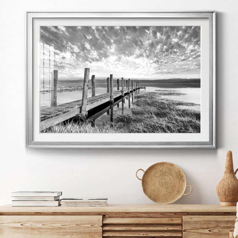 " Sunset Contemplation ", Silver Framed Paper, 30.5" H x 42.5" W x 1.5" D