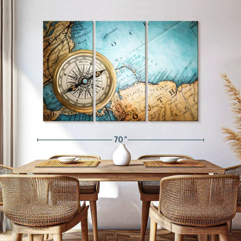 Aletra Compass sur la carte, H 42 po x l 65 po
