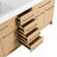 72" Freestanding Bathroom Vanity with Double Resin Sink, 4-Soft Closing Door & 6-Soft Closing Drawer, Original Oak, Plywood