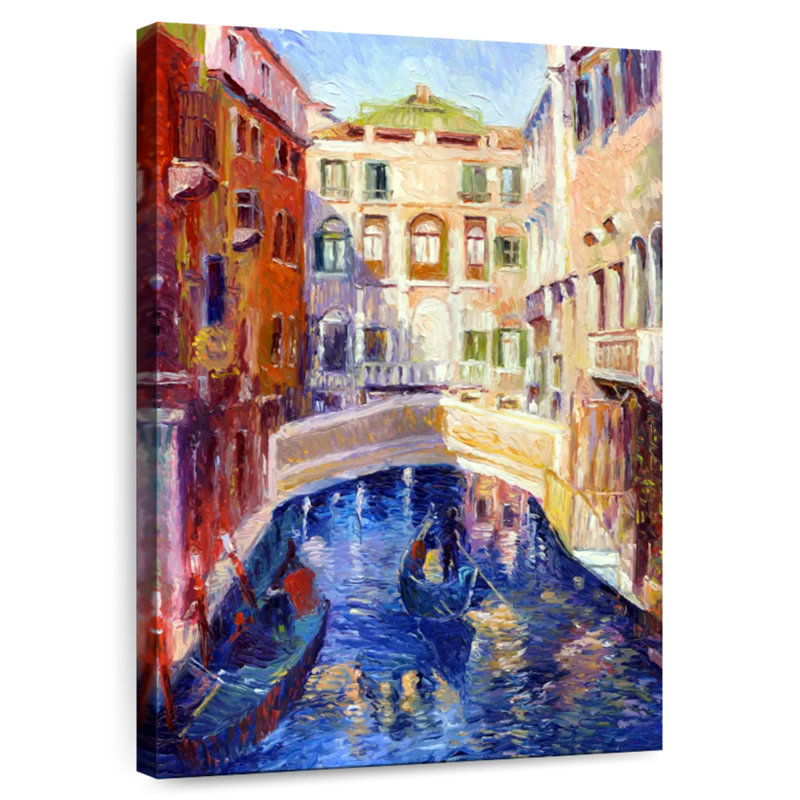 Lilie, Venise, bateaux, H 48 po x l 32 po
