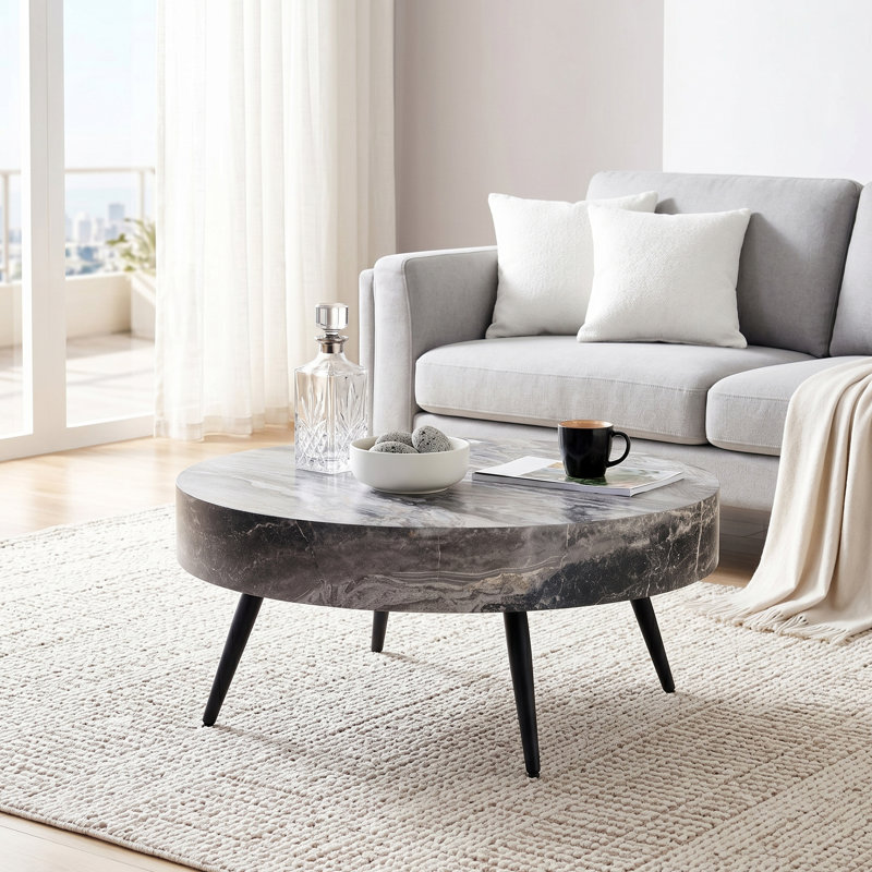 Coffee Table, Grey, Marble
