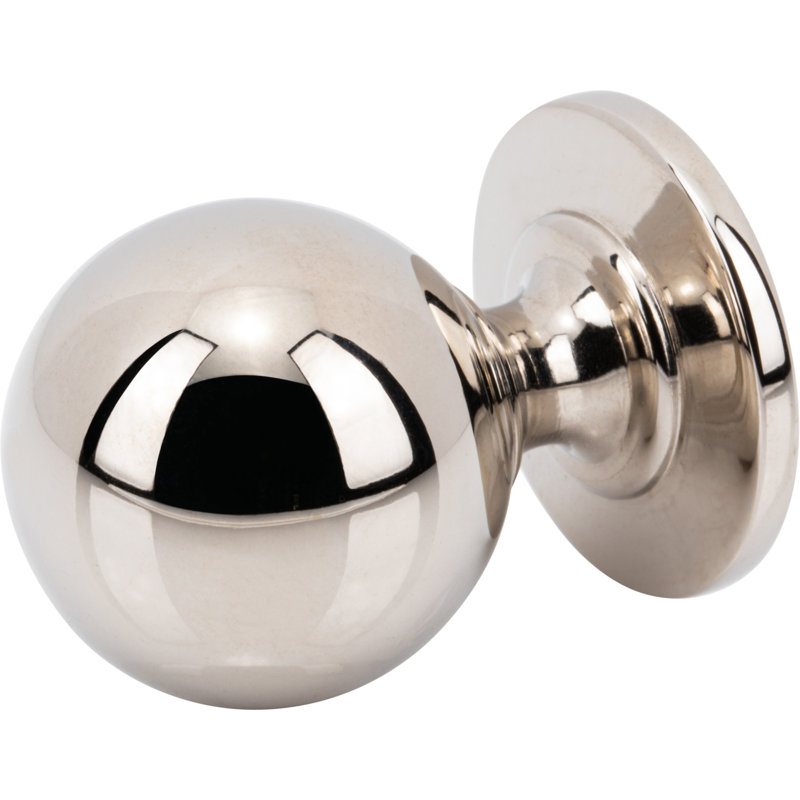 Divina 1" Diameter Round Smooth Knob, Polished Nickel