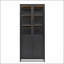 Grande vitrine moderne en verre avec éclairage à DEL, cadre en acier renforcé et solutions de rangement polyvalentes-822229737