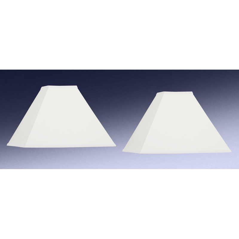9.5'' H x 14'' W Linen Square Lamp Shade, White