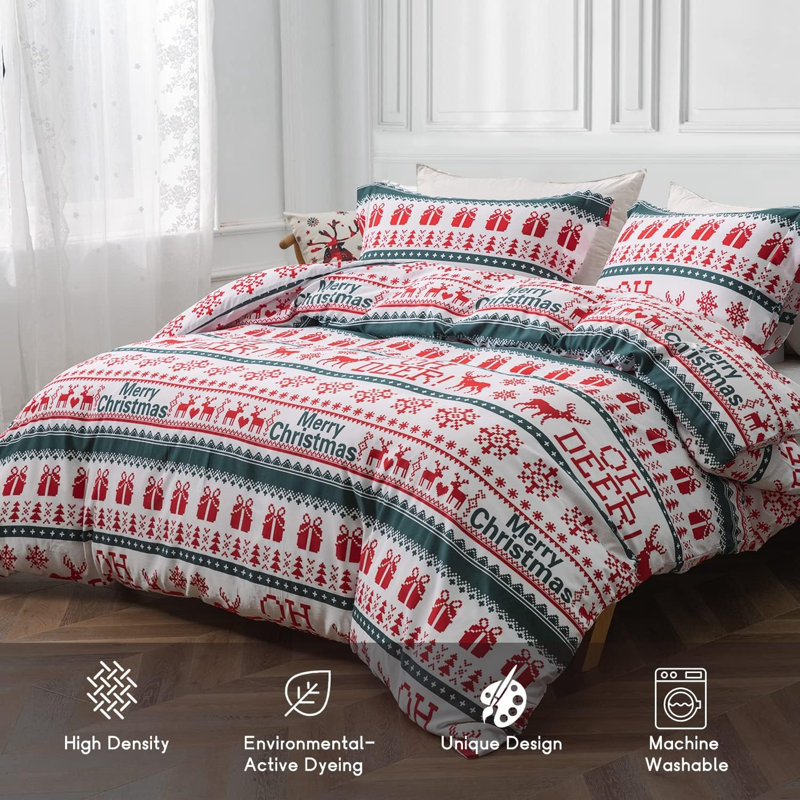 Ensemble de housse de couette en microfibre de satin de coton, Housse de couette pour très grand lit et 2 très 