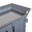 Îlot de cuisine extérieur durable avec plateau en acier inoxydable, rangement spacieux et roulettes pour faciliter le déplacement, gris-1268669429