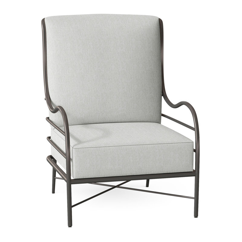Carmel Aluminum Lounge - Slate Gray, Welt, Linen Snow