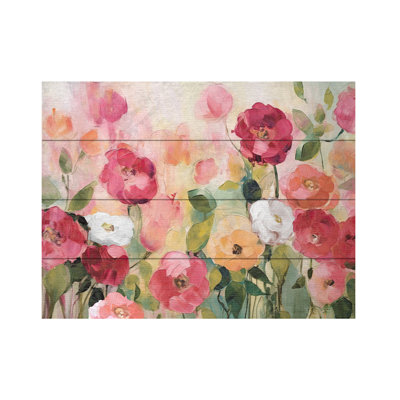 Sasha Pink Extract Wood Slat Art