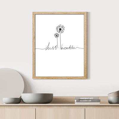 " Black And White Dandelion Flowers "