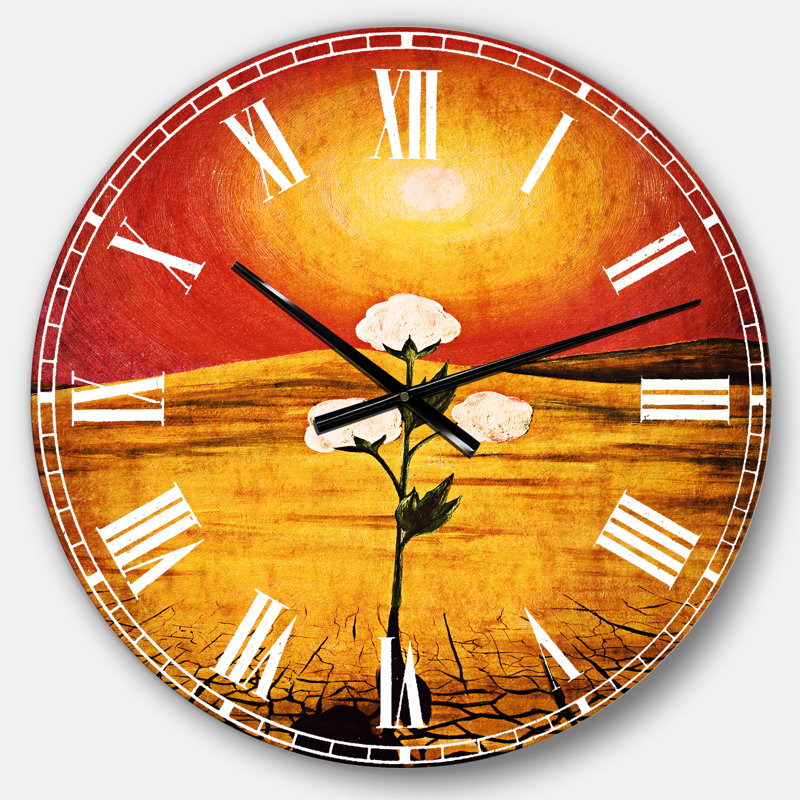 Bright Sun in Flower - Horloge murale traditionnelle, Moyen