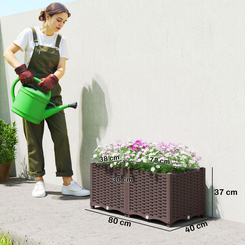 Planter, 37cm H x 80cm W x 40cm D