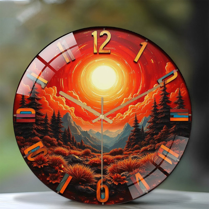 Horloge murale Sunset Mountain