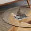 Table basse circulaire en verre