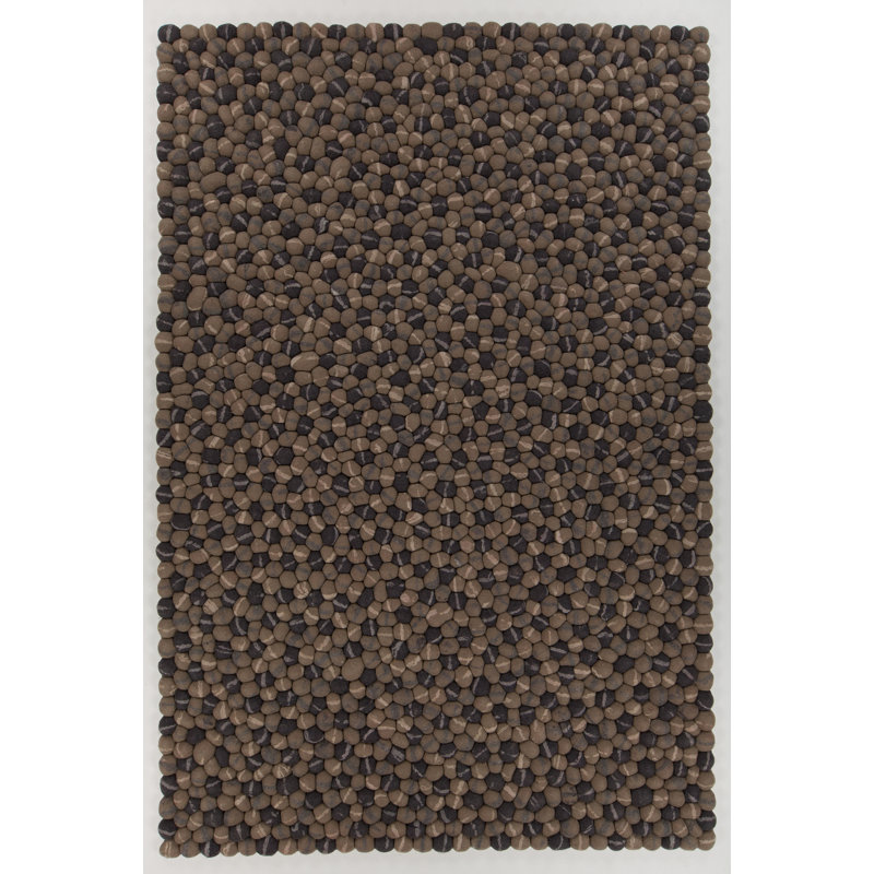 Pebbles Hand-Woven Contemporary Wool Rug, Rectangle 7'9" x 10'6"