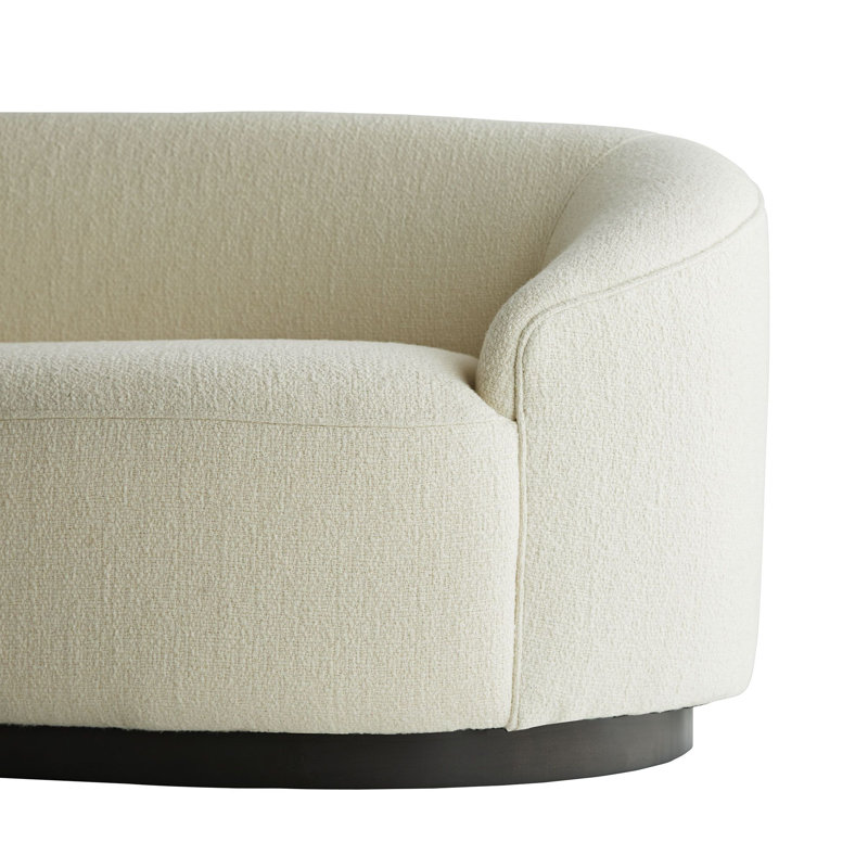 Turner Small Sofa Paprika Velvet, Cloud Bouclé, 29.5"H x 108"W x 34"D, Gray Ash