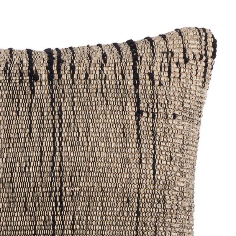 Rectangular Pillow Cover & Insert, Black/Taupe, Rectangular 14"H x 20"W