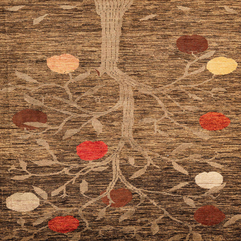 Abstract Indoor Rug, Square 7'