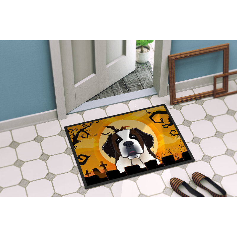 Tapis pour porte d’extérieur antidérapant saint bernard, Rectangle 1 pi 6 po x 2 pi 3 po