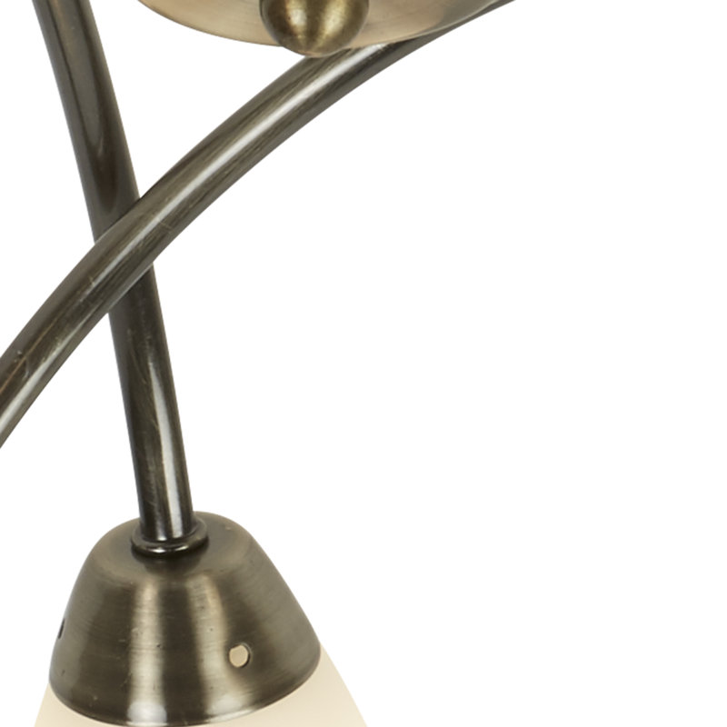 Kiantone Semi Flush Mount, Antique Brass
