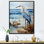 Volin Heron Morning Stroll Pointillism I - reproduction sur toile