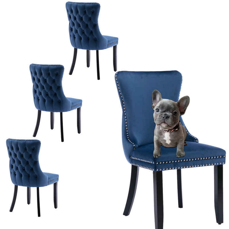 Upholstered Dining Chair, Navy