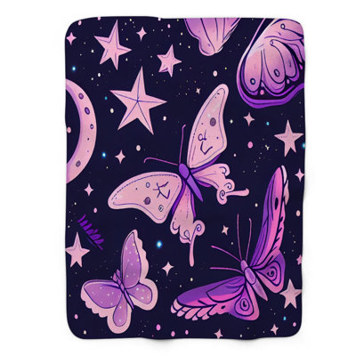 Jeté Mystic Violet - 1 pièce Sherpa B Premium