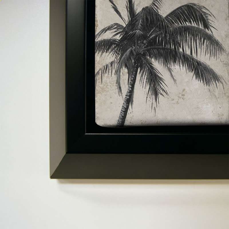 «Black Palm Tree I» par Patricia Pinto - impression sur toile, 28" H x 28" W, Black