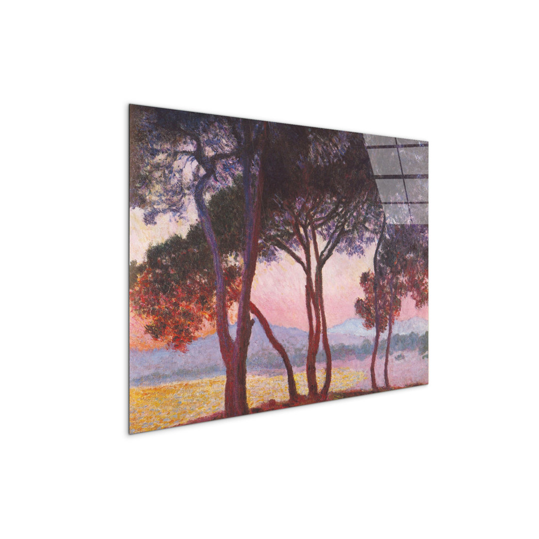 Juan les Pins by Monet Claude 57cm H X 76cm W CrystalArt Material Acrylic Glass Effect, Frameless Panel Lightweight Ready to Hang