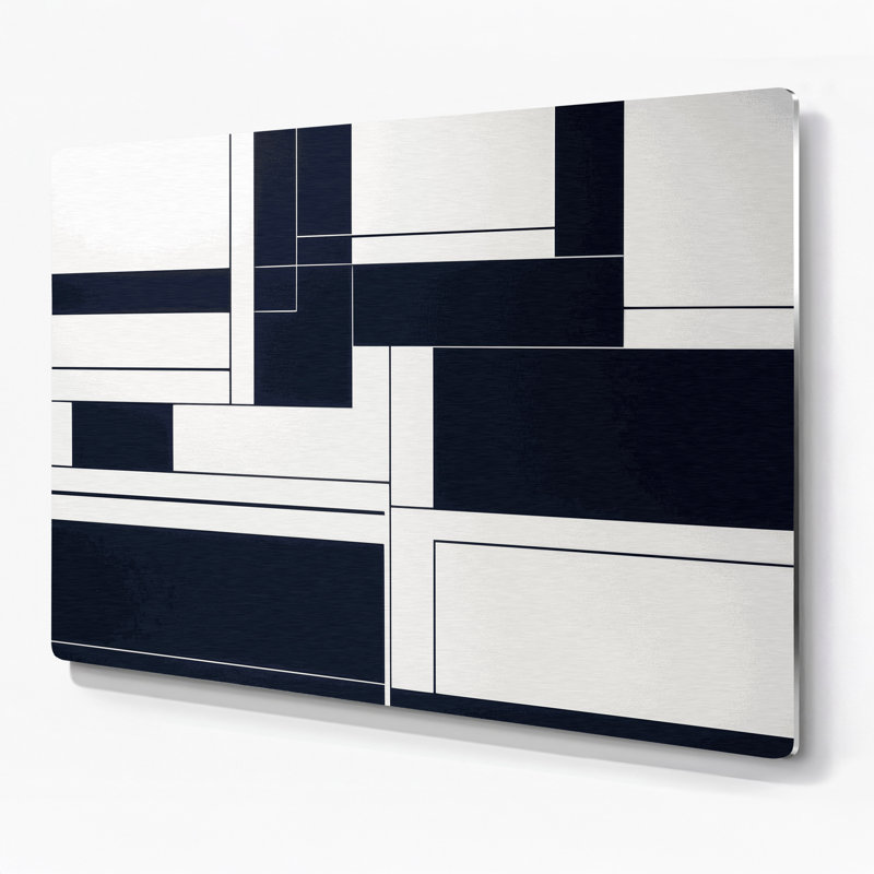 Minimalisme, art mural beige en métal 70, H 11 po x l 14 po