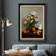Fleurs de jardin et théière - Peinture sur toile encadrée-86450470