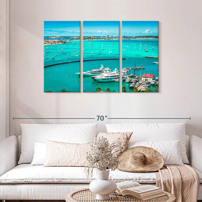 Mehar Marigot Marina Boats, 28" H x 45" W