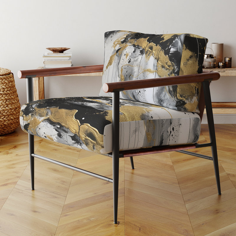 Fauteuil rembourré contemporain River River, Noir