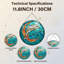 Panneau de vitrail 12 "H Dolphin Waves-274955096