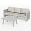 Ensemble de conversation pour patio avec coussins 3 personnes Harloe-120131446