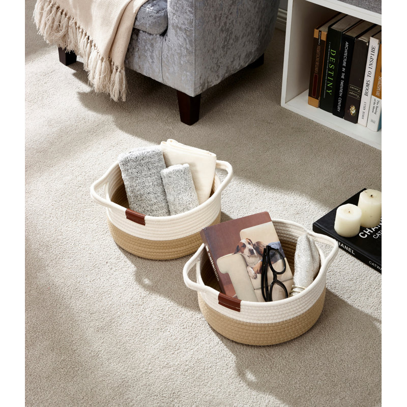 Paniers en corde de coton, Beige