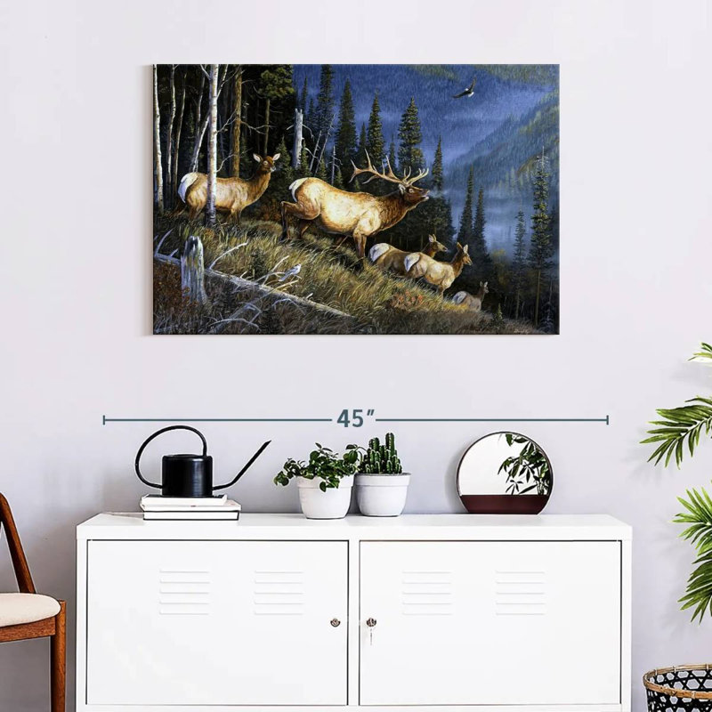 Brampt Eagle Mountain Fauna, 24" H x 36" W