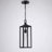 18 in Outdoor Pendant Light with Matte Black Finish,1 E26 Bulb Base