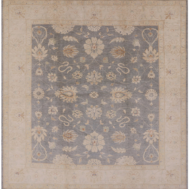 Tapis oriental beige / bleu Manderup, Carré 4 pi