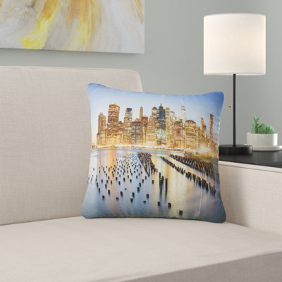 Coussin lombaire new york avec coussin skyscrapers cityscape