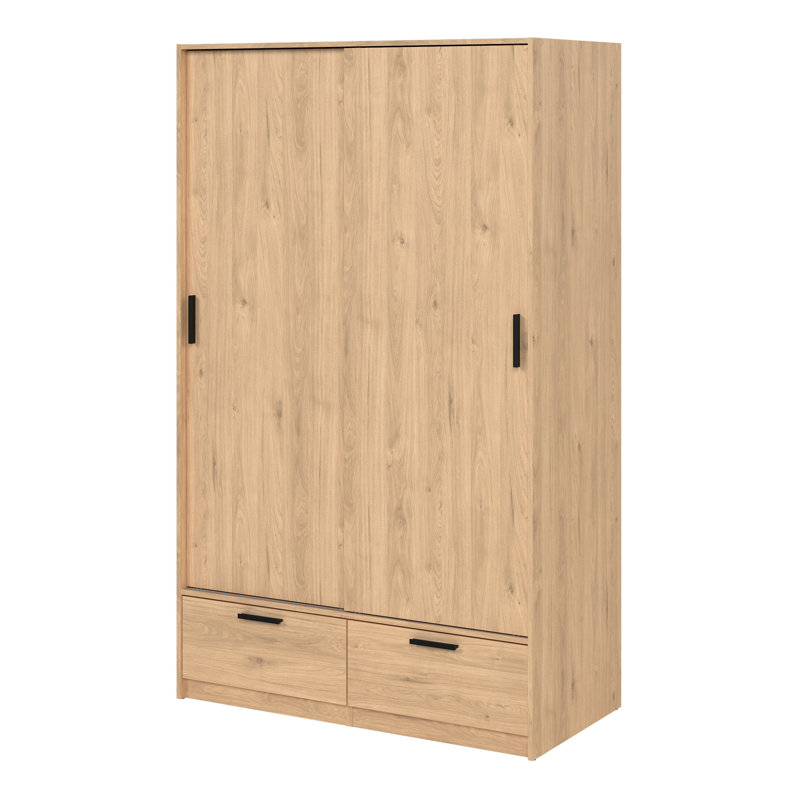 Lashuna 2 Door Manufactured Wood Wardrobe, Oak
