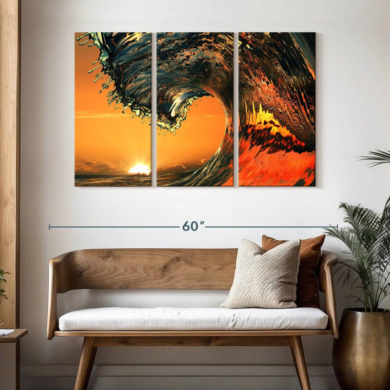 Grande vague tropicale Gillard, H 32 po x l 50 po