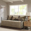 Literie pour lit de jour simple - brun, simili suède, housse de charme rustique, matelas doux, brun