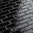 Metro Brick Subway Glossy Black 11-1/2" x 11-3/4" Porcelain Mosaic Floor and Wall Tile