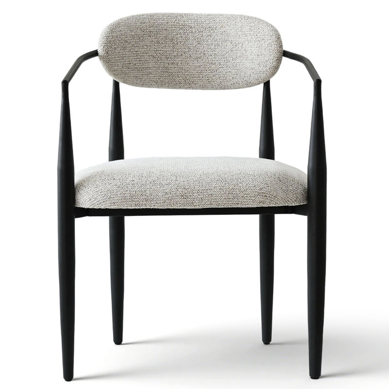 Modern Upholstered Accent Armchairs, Beige