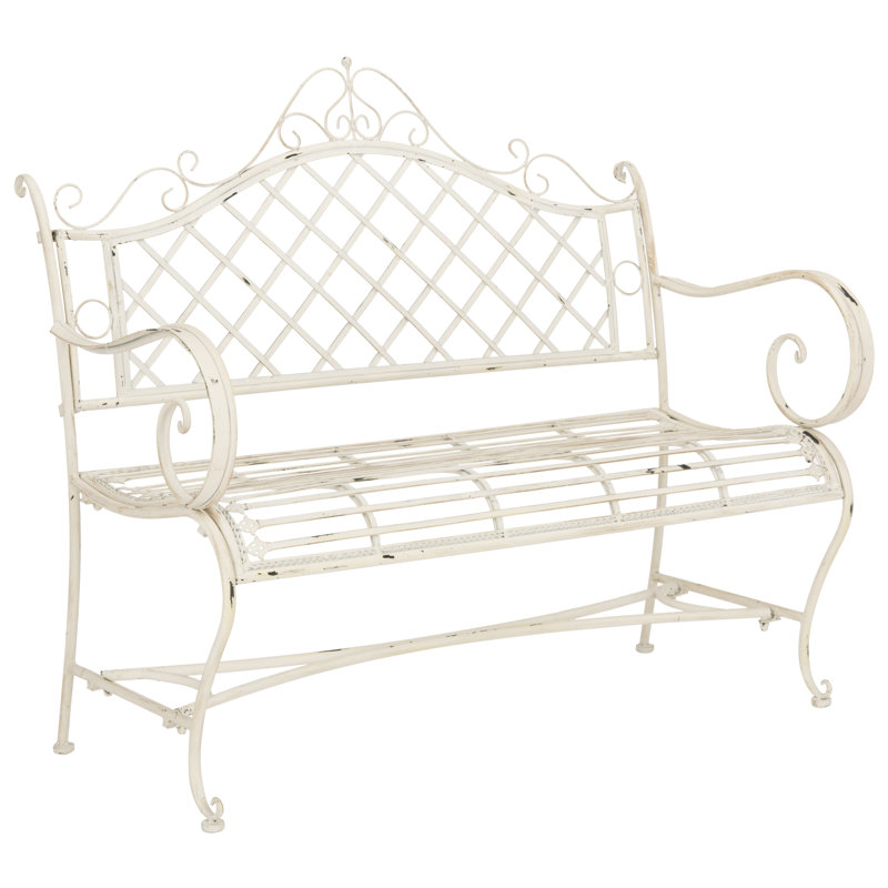 Abner Garden Bench, White