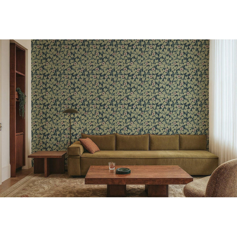 Climbing Vine - Wallpaper, Linen Stone, Peel & Stick, Self-Adhesive