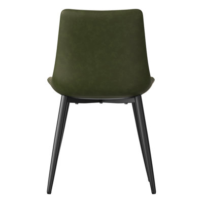 Dining Chairs Set of 4 pieces, Modern style dining chairs, PU material and metal leg frame, suitable for kitchen, living room, and dining room, Stain