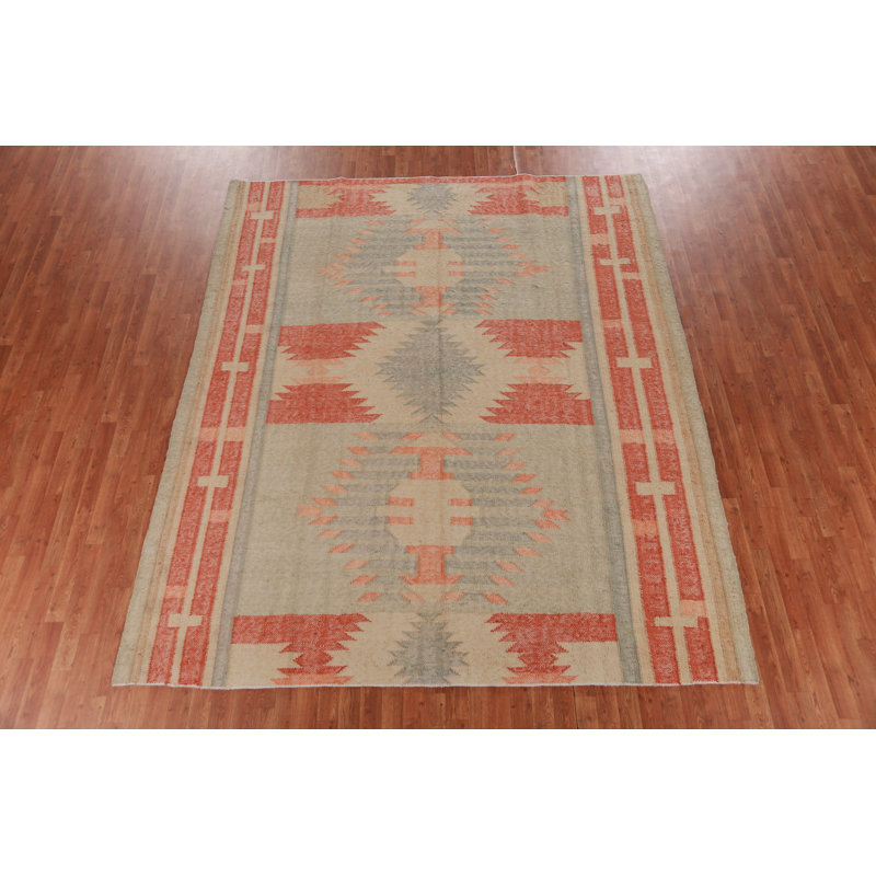 Tapis turc en jute plat kilim 8 x 10