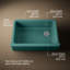 Évier de cuisine encastré à rebord et cuve simple avec tablier long 33 po x 22 Whitehaven®-98419510