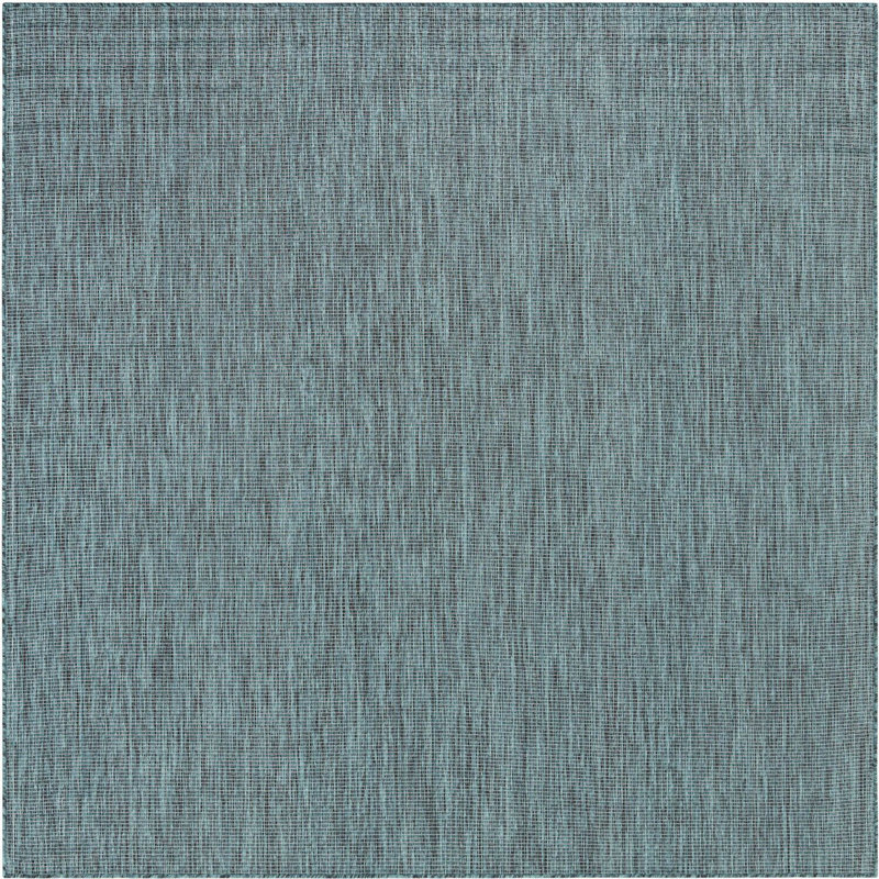 Tapis intérieur / extérieur turquoise Santina, Tapis de couloir 2 pi 7 po x 12 pi